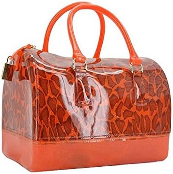 Animal Print Jelly Satchel Fashion Handbag Purse HB2-C004-4-OR Orange