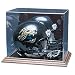 Philadelphia Eagles NFL Full Size Football Helmet Display Case (Wood Base)