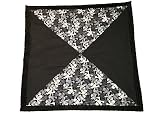 Bitzy Blanket Designer Adult Size Blanket in Black Skulls & Black Minky Dot