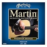 Martin 92/8 Phosphor Bronze Acoustic Guitar Strings (M550, 13-56, Medium)