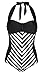 LA PLAGE Women's Swimsuit 50s Retro Polka Plus Size One Piece Monokinis Halter Swimwear