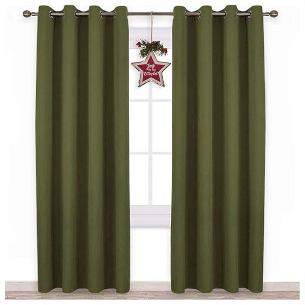Nicetown 84 Inches Bedroom Curtains Panels Functional Christmas