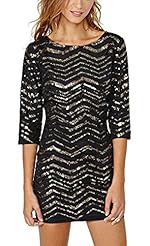 General Print Elbow Length Sleeves  Dress