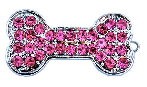 Beau Nouveau BNBTBLBONEBT1.25 Crystal Bling Bone Barrette - Blue Topaz - 1.25 Inch