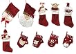 10-Piece Red Classics Christmas Stocking and Novelty Gift Bag Set