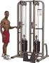 Body Solid Pro Club Line SDC2000G1 Dual Cable Column with Dual 160-Pound Weight Stacks