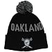Oakland Raiders Mitchell & Ness Throwback Cuffed Knit Hat with Pom