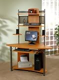 Apollo Computer Tower Desk in Pewter/Pearwood Finish By Studio RTA Furniture