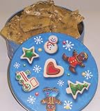 Scott's Cakes Walnut Brittle in a Christmas Cookie Tin