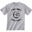 Marines USMC T-shirt with Bulldog in sport grey