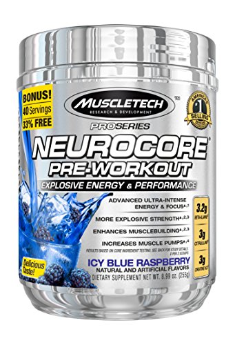 MuscleTech Pro Series Neurocore Supplement, Icy Blue Raspberry 8.99 oz