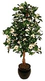 Review i-koncepts Ltd  / 4ft Rose Tree with Natural Stem - White - Artificial Plant