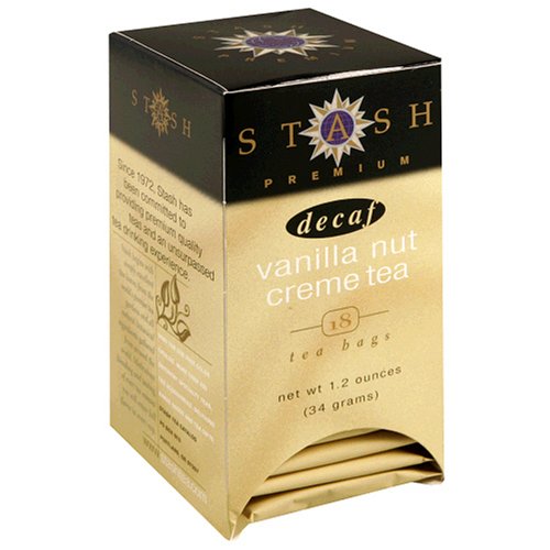 Stash Premium Decaf Vanilla Nut Creme Tea, Tea Bags, 18-Count Boxes (Pack of 6) by Stash