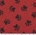 Wavy Fur Dog Paws Red/Black