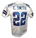 Emmitt Smith Autographed/Hand Signed Dallas Cowboys White Reebok Authentic Jersey