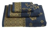 Bianca USA Asian Cup 6 pc. Towel Set - Turquoise/Gold