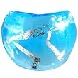 Handmade Aqua Silver Graffiti Glass Ring