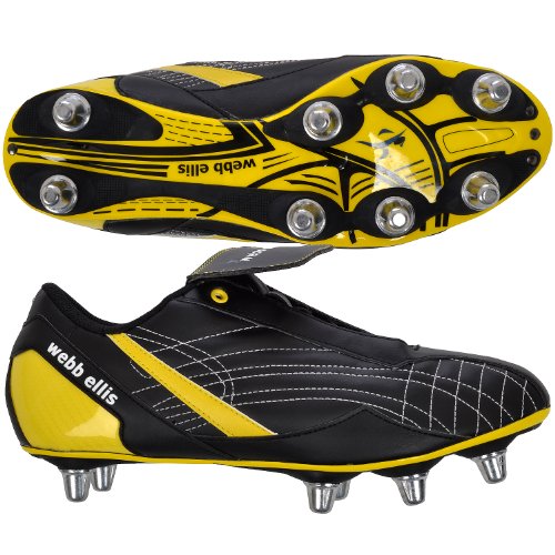 Webb Ellis Cobra VS Low Cut Mens Soft Toe Rugby Boots - Black - 13UK