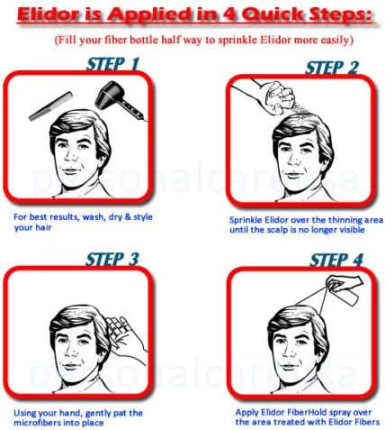 ELIDOR Hair Building Fibers (2x50g) 100 Grams. Refill Your Caboki,Toppik, Bottles. Hair Looks so Real! (LIGHT BROWN)