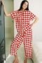 Valentines Day Red Heart Capri Pajamas