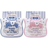 Spanish Applique Drooler Bib, Blue