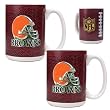 Cleveland Browns NFL 2pc Gameball Ceramic Mug Set - Helmet logo by Great American Products