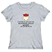 T-Shirt Womens Heather Gray " Confucius says: Dutch food makes Dutch poo! " Countries Large