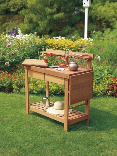 Potting Bench With Dropleaf