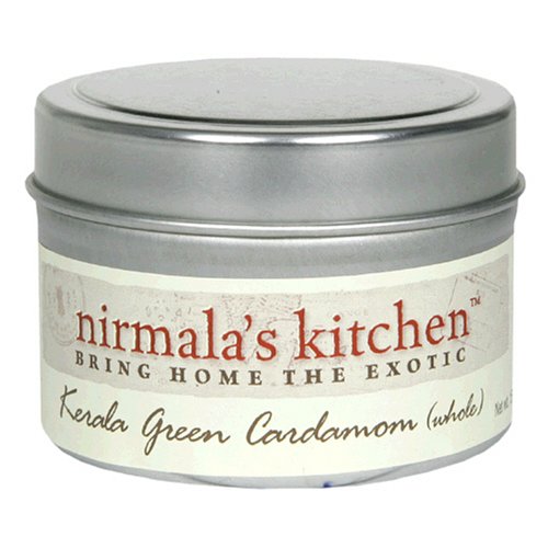 Nirmala's Kitchen Kerala Green Cardamom, Whole, 1.2-Ounce Tins (Pack of 4)