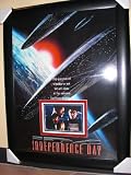 Independence Day - Will Smith and Jeff Goldblum Dual Autographed 8x10 Action Photo ~ Custom Framed into the Movie Poster