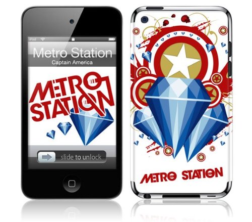  Music Skins MS-MSTA10201 iPod Touch- 4th Gen- Metro Station- Captain America Skin
