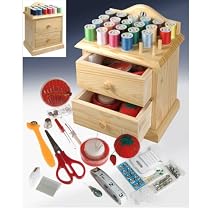 Smartek RX-24W Wooden Sewing Chest With Accessories