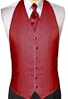 Milano Vest and Bow Tie (Not a Windsor Band as Shown in Picture) - Color Red