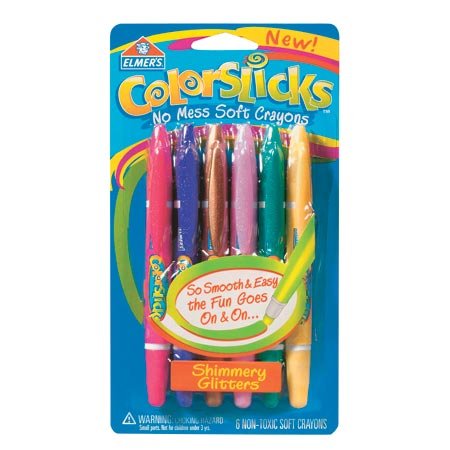 Colorslicks Crayons 6/Pkg-Shimmery Glitters