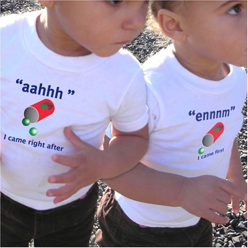 Buy Who Came First Baby Twin T-shirt Set, white