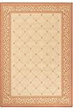 Courtyard Outdoor Rug 4'x5'7 Natrl/terra Cot
