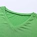 A-Wintage Womens V-Neck Tunic Top Mini T-shirt Dress, Medium, Green