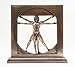 Vitruvian Man by Leonardo Da Vinci Male Nude Figure Bronze Powder Cold Cast Resin Statue 9 1/2