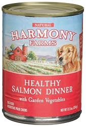 HARMONY FARMS Healthy Salmon Dinner with Garden Vegetables Food for Dogs,   12.5-Ounce Cans, (pack of 12)