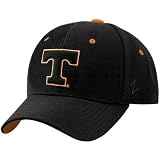 Zephyr Tennessee Volunteers Black Fadeout II Fitted Hat