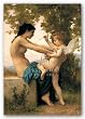 Girl Defending Herself Against Love by William A. Bouguereau 17.5"x25" Art Print Poster