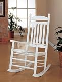 Review AtHomeMart  / Classic White Wash Finish Wood Rocking Chair Rocker
