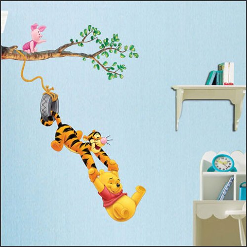 Winnie the Pooh & Tigger Peel & Stick Kids Room Wall Art Sticker Decals