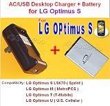 New 1500mAh Battery and AC/USB Desktop Charger for LG Optimus S LS670 / Optimus V VM670 / Optimus M MS690 / Optimus T P509 / LG Optimus U US670 CellPhone 51A1ilRir8L. SL160 New 1500mAh Battery and AC/USB Desktop Charger for LG Optimus S LS670 / Optimus V VM670 / Optimus M MS690 / Optimus T P509 / LG Optimus U US670 CellPhone