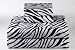 Dreamy Linens Black Zebra Print Sheet Set, Queen