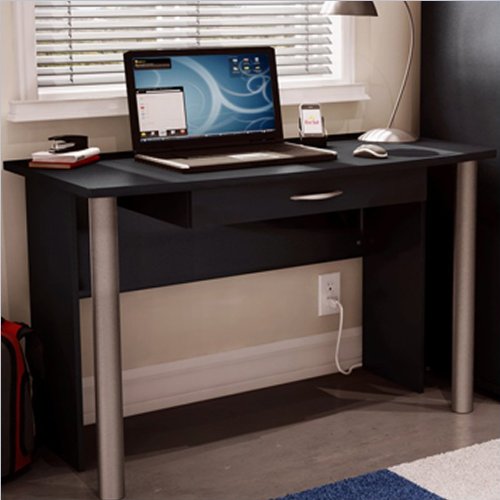 South Shore Furniture City Life Collection Office Desk, Pure Black