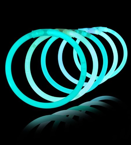 8 Lumistick Glowsticks Glow Stick Bracelets Aqua Tube of 100B008L4IDRY : image