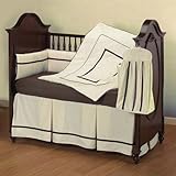 Baby Doll Bedding Hotel Style Crib Bedding Set, Ecru