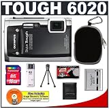 Olympus Stylus Tough 6020 Shockproof & Waterproof Digital Camera (Black) + 16GB Card + Case + LI-50B Battery + Accessory Kit