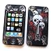 Apple iPhone 4 Rubberized Snap-On Protector Hard Case Image Cover "Cross 'N Skulls" Design